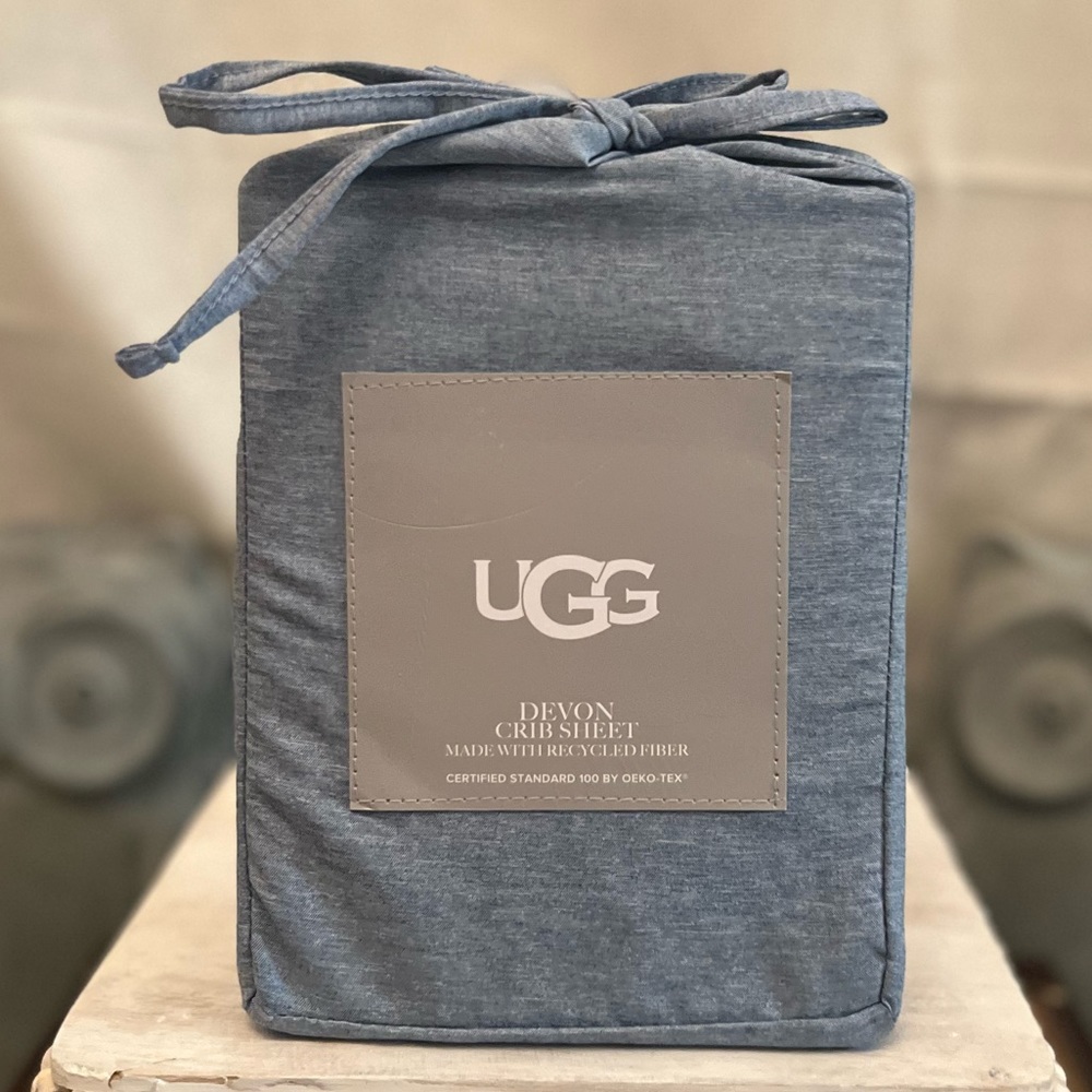 UGG Devon Crib Sheet - Denim